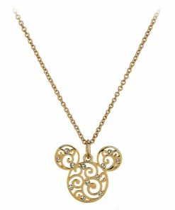 Best Pirce 💯 Buy 😉 Disney Arribas Necklace - Mickey Mouse Filigree Icon - Gold 🔥 🎉