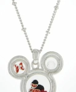 Best deal 🔥 Deals 🤩 Disney Necklace - Minnie Mouse Icons Floating Charms 😍 😀