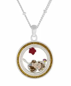 Best Pirce 🔔 New 🛒 Disney Necklace - Belle Floating Charms 😍 😀
