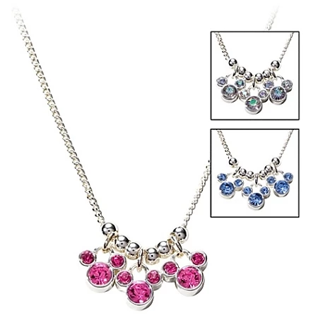 Best Sale π₯° Promo π₯ Disney Necklace - Triple Crystal Icon Mickey Mouse 𧨠βοΈ