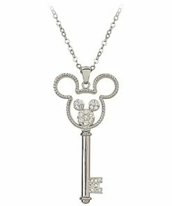Best deal 🔔 Brand new 🔔 Disney Arribas Necklace - Double Mickey Mouse Icon Crystal Key ✨ 🔥