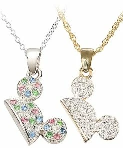 Best Pirce 🥰 Best Pirce 💯 Disney Necklace - Pave Mickey Mouse Ear Hat - Boxed 😀 🔥