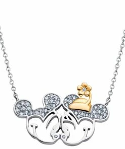 Cheap 😍 Cheapest ✨ Disney Crislu Necklace - Mickey And Minnie Mouse Stationary 😉 🔔