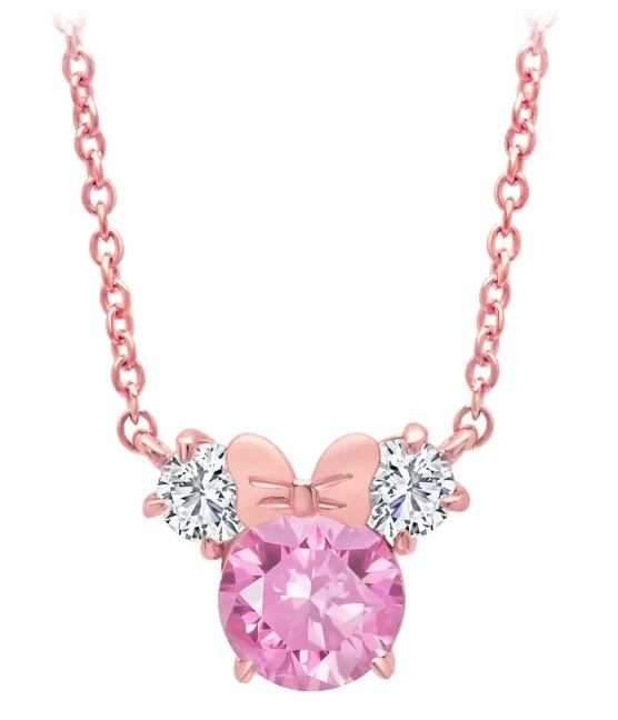 Flash Sale π Top 10 π Disney Crislu Necklace - Minnie Mouse Icon - Rose Gold Bow π₯° π