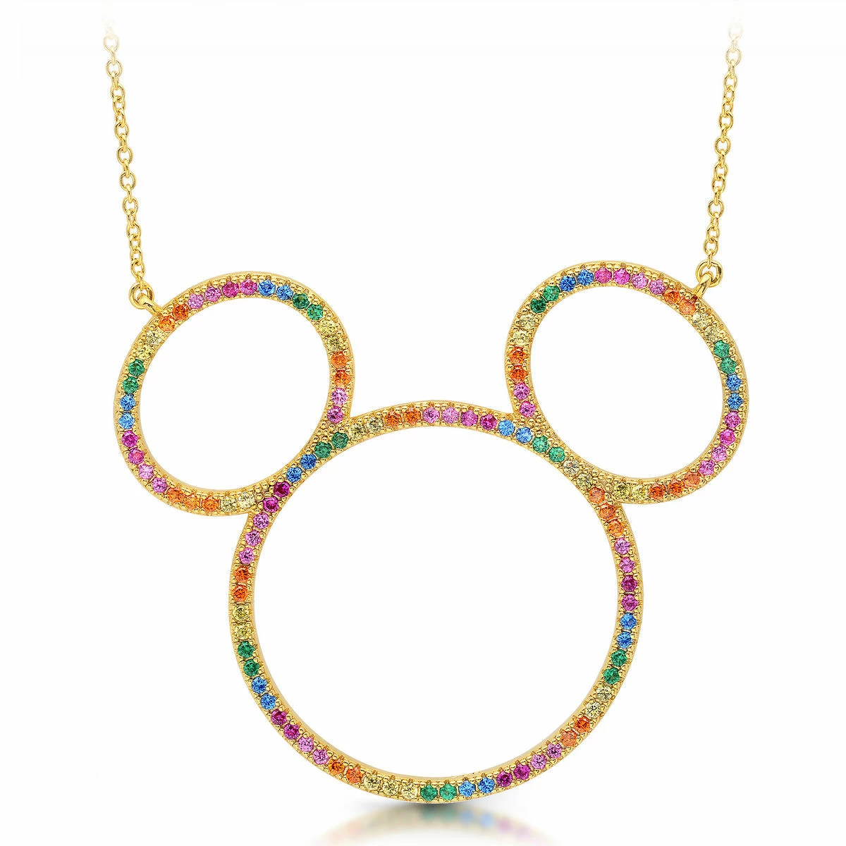 Top 10 π Promo β Disney Crislu Necklace - Mickey Mouse Rainbow Icon Outline π₯° π₯°