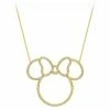 Best reviews of ❤️ Best Sale 🧨 Disney Crislu Necklace - Minnie Mouse Pavé Icon Outline - Gold 🤩 🎁