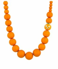 Buy 🔥 Coupon 🥰 Disney Beaded Necklace - Orange Bird - 21" ✨ ⌛