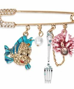 Cheapest 👏 Promo ⌛ Disney Betsey Johnson Pin - The Little Mermaid Dangle 👏 🌟