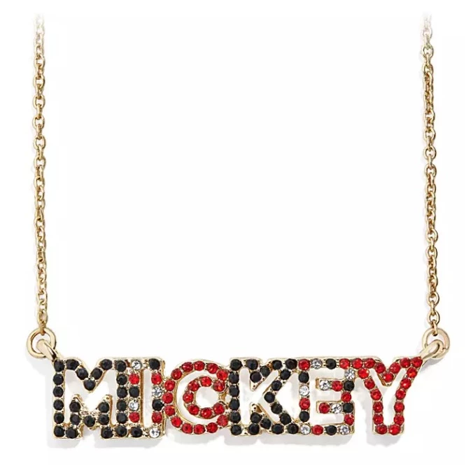 Best deal β€οΈ Best Pirce π Disney BaubleBar Necklace - Mickey Mouse Lettering π― π€©