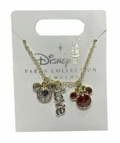 Budget 🎁 Promo ⌛ Disney Necklace - Mickey, Minnie, And Love Charm 🛒 🛒