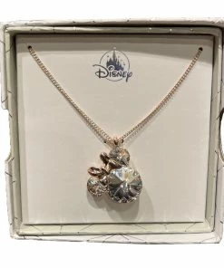 Deals 🛒 Buy 🤩 Disney Necklace - Minnie Mouse Crystal Icon - Rose Gold ✨ 🎁