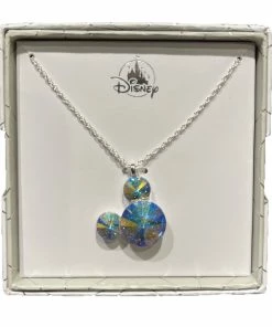 Budget 🎉 Top 10 ❤️ Disney Necklace - Mickey Mouse Crystal Icon - Silver ❤️ 🛒