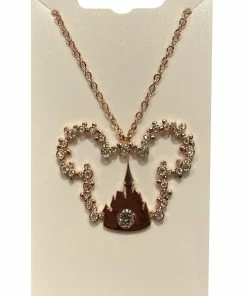 Best reviews of 😉 Discount 🎉 Disney Arribas Necklace - Mickey Icon With Castle - Rose Gold 💯 👏
